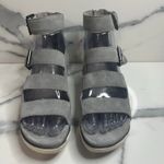 Eileen Fisher  Womens Gray Leather Strappy Gladiator Platform Sandal Sz 6 Comfort Photo 2
