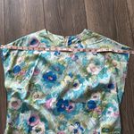 Handmade Vintage 1960’s blue floral dress cap sleeve midi length stunning Photo 11