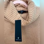 Lulus  Autumn Daze Tan Cowl Neck Long Sleeve Sweater Dress Small NWT Photo 2