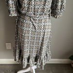 NEW Boden Ruffle Wrap Jersey Mini Dress Black, Opulent Pome Black Size 8 Photo 7