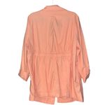 Torrid Size 1: Salmon Linen Longline Button Front Blazer Photo 3