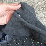 Carlisle  Grey Wool Studded Mini Skirt Size 10 Photo 5