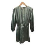 ZARA SATIN playsuit Flowy 3/4 Sleeve Green Romper Photo 3