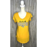 NWT NHL Nashville Predators Women's Medium Yellow V Photo 1