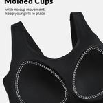 Women's Longline Sports Bra, Molded Cup Workout Tank Yoga Tops Built in Bra Athletic Camisole Photo 2