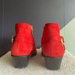 ANINE BING $700 Bianca Red Suede Ankle Boots Western/Moto size 37/6.5 Photo 3