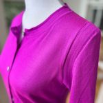 Banana Republic Fuschia Purple Merino Wool Cardigan Sweater Size Small Photo 5