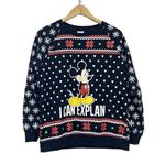 Disney Mickey Mouse I CAN EXPLAIN Long Sleeve Sweater Juniors Large (11-13) Photo 0