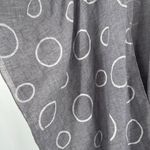 TREZO Wrap Shawl Circles Lagenlook Gray White Artsy Art Funky Cotton Blend Light Photo 6