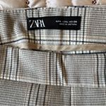 ZARA  Plaid Ankle Pants in Gray Size Large Photo 6