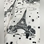 Karl Lagerfeld PARIS Whimsical Long Sleeve Top XL Button Down Eiffel Tower Sheer Photo 6