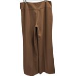 Oscar de la Renta Oscar by Tan Wide Leg Pants Side Button Detail Size 16 Career Photo 2