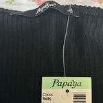 Papaya  crop bandeau cami black ribbed bustier top Photo 1