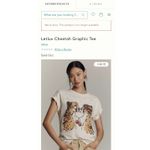 LETLUV for Anthropologie Cheetah Graphic Tee, Size XXS, New without Tag SOO White Photo 5