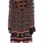 Free People  Floral Festival Nomad Mini Dress with Lace Bell Sleeves Size XS Photo 1