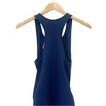 Michael Stars NWT Navy Ruched Midi Tank Dress Sz Large Racerback Cotton USA Made Photo 6