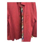 Soft Surroundings  Red Knit Button Up Cardigan Jacket Boho Southwestern Trim 3X Photo 1