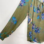French Connection Silk Blouse Size 10 Floral Long Sleeve Tie Neck Photo 4