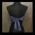 SheIn Satin Navy Tie Backless Bandana Tube Cami Tank Top size Medium with bag Photo 2
