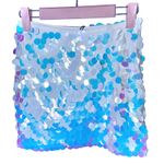 Nasty Gal NWT Iridescent Disc Sequin Mini Skirt Size 4 Photo 4