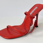Topshop Red Leather Strappy Heels – EU 38 / US 7.5 Photo 0