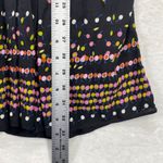 Free People ‎ dress Womens 2 Black Floral LS pleated babydoll Mini Dress Photo 7