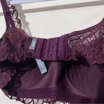 Aerie bralette, maroon burgundy size small floral lace Photo 2