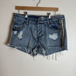 Others Follow  ladies cut off distressed denim shorts with beaded sides size 30 Photo 1
