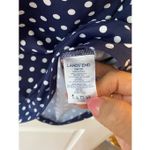 Lands’ End Sleeveless Navy Polka Dot Swim Top Sz 18W DD Blue Photo 3
