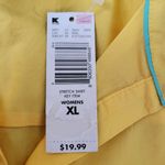 Attention  3/4 Sleeve Stretch Button Down Shirt Yellow Size XL Photo 4