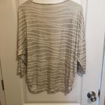 Chico's Chico’ women’s blouse size one silver/ white Photo 9