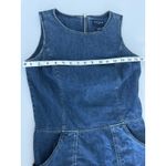 Ann Taylor Vtg 90s Y2K Jeans Denim Mini Dress Apron Pockets Contrast Stitching 4 Photo 3