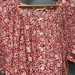 Faherty Carmel Dress Spice Red Sunrise Floral L Photo 6