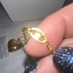 Vintage Gold Plated Filagree Heart Charm with Crystals Photo 7