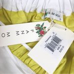 FANM MON Yamile 100% Linen Halter Midi Dress Floral Embroidered Yellow XL New Photo 4