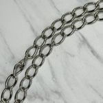 Coin Charm Silver Tone Metal Chain Link Belt Small (S) Classical Y2K Edgy ā” Photo 10
