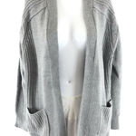 ASOS  Womens Cardigan Sweater Open Front Pockets Gray Size 12 Photo 0