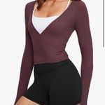 Casual tie gym or yoga layering shirt Size L Photo 0