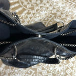 Handbag/Purse Black w/embossed Skulls/ Chain Straps Photo 7