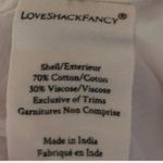 Love Shack Fancy  Sanra White Pintuck Button Tie Long Sleeve Crop Blouse  Photo 5