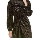 ALL SAINTS Jemima Star Black Gold Velvet Wrap Dress Size 2 NEW Photo 0