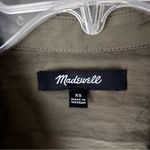 Madewell Desert Olive Green Crinkled Button-Up Shirt XS Photo 7