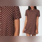 Aryeh NWT  Anthropologie 70s T-shirt Collar Button Mini Micro Dress Pattern Photo 6