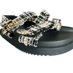 A New Day Black Tweed Sling Back Sandals 6.5 Black Photo 2