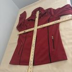 Chico's Weekends By 1 Long Sleeve Zip Jacket Pockets Black Trim Red High Neck Photo 9