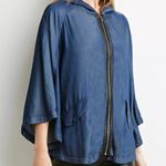 Forever 21 NEW  Contemporary Hood Casual Jacket Dark Denim Women's US Size Small Photo 1