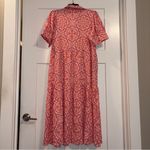 Crown & Ivy  pink shells tired shirt dress Large NWT Photo 4