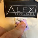 Alex Evenings ‎ Jacket Women's Size Small Sheer Leaves White Formal Photo 2