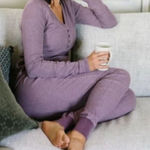 Zyia  Active Don’t Wake Me Thermal Waffle Knit Loungewea Joggers- Size Large Photo 0