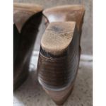 DETAILS Harris Hawk Leather Western Ankle Boots Women 6.5 Scroll Leather Spanish Brown Photo 15